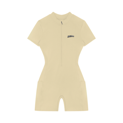 Women's Quarter-Zip Short Sleeve Romper