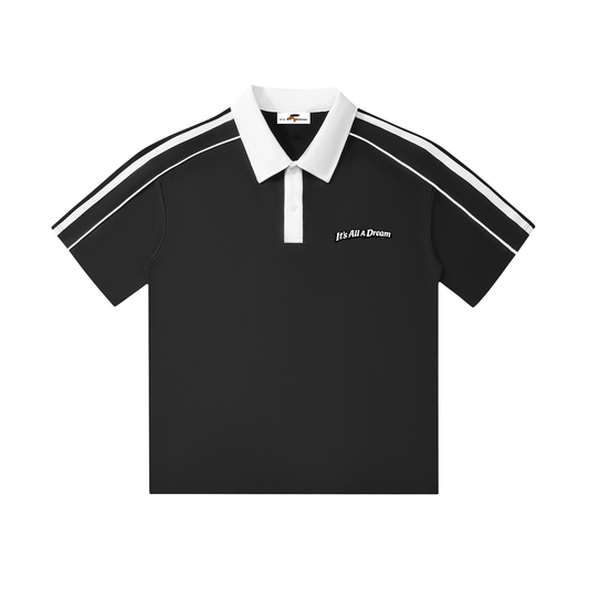 Collar Short-Sleeve Polo Shirt