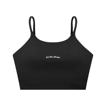 "It's All A Dream" Spaghetti Strap Yoga Sports Bra