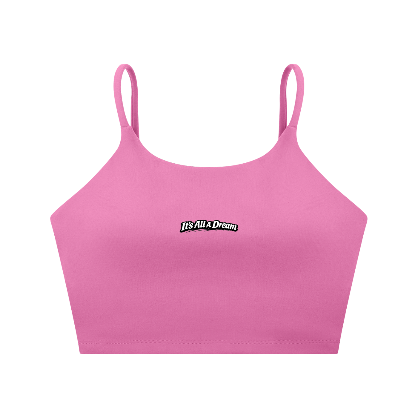 "It's All A Dream" Spaghetti Strap Yoga Sports Bra