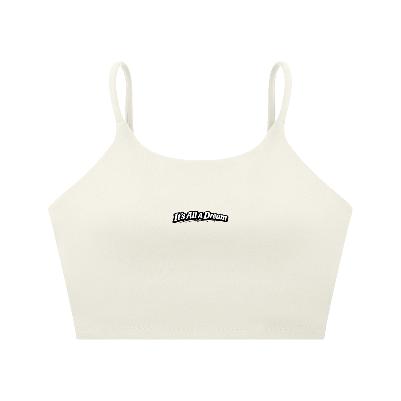 "It's All A Dream" Spaghetti Strap Yoga Sports Bra