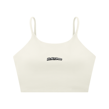 "It's All A Dream" Spaghetti Strap Yoga Sports Bra