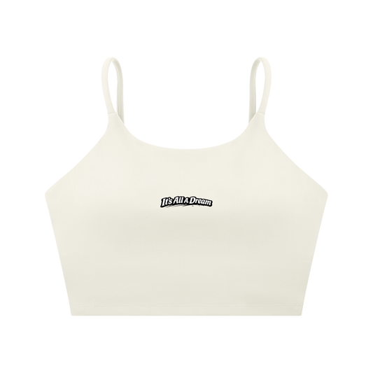 "It's All A Dream" Spaghetti Strap Yoga Sports Bra