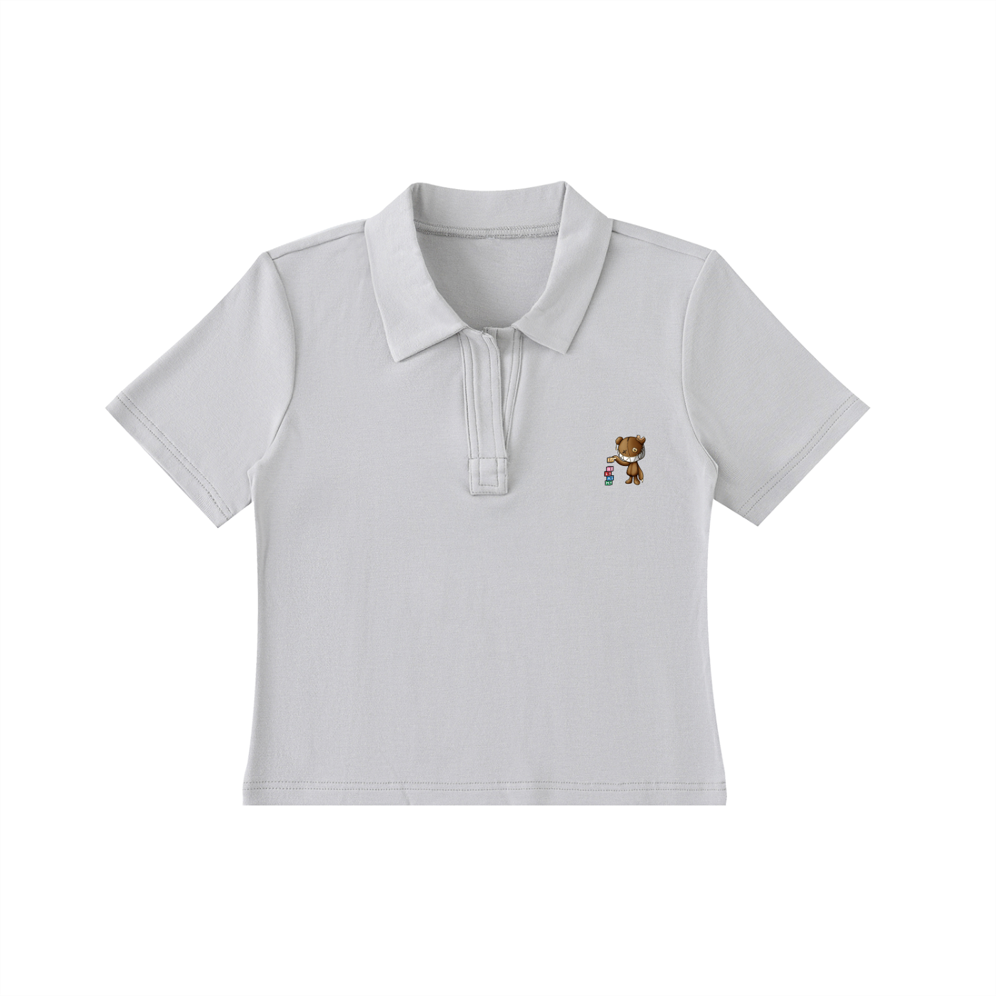 Bodycon Short Sleeve Polo Shirt
