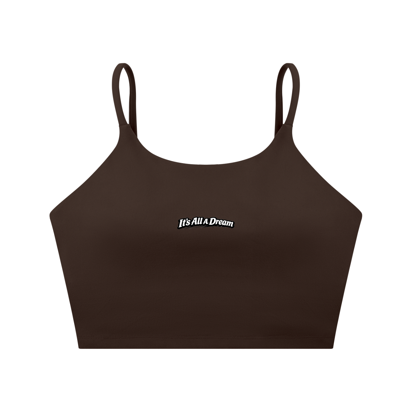 "It's All A Dream" Spaghetti Strap Yoga Sports Bra