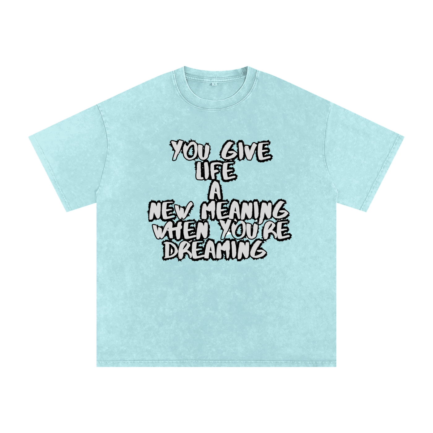 Snow Washed Oversized Cotton T-Shirt