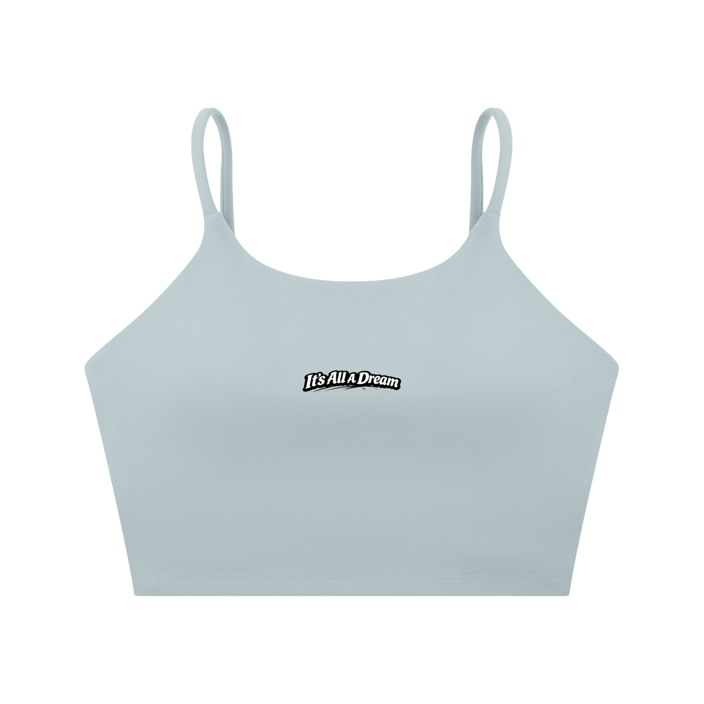"It's All A Dream" Spaghetti Strap Yoga Sports Bra