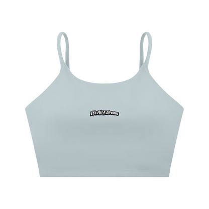 "It's All A Dream" Spaghetti Strap Yoga Sports Bra