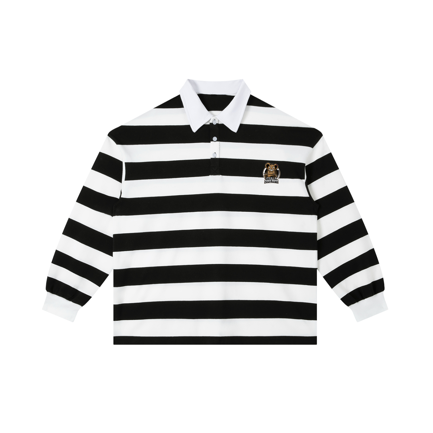 Color Block Stripe Polo Shirt