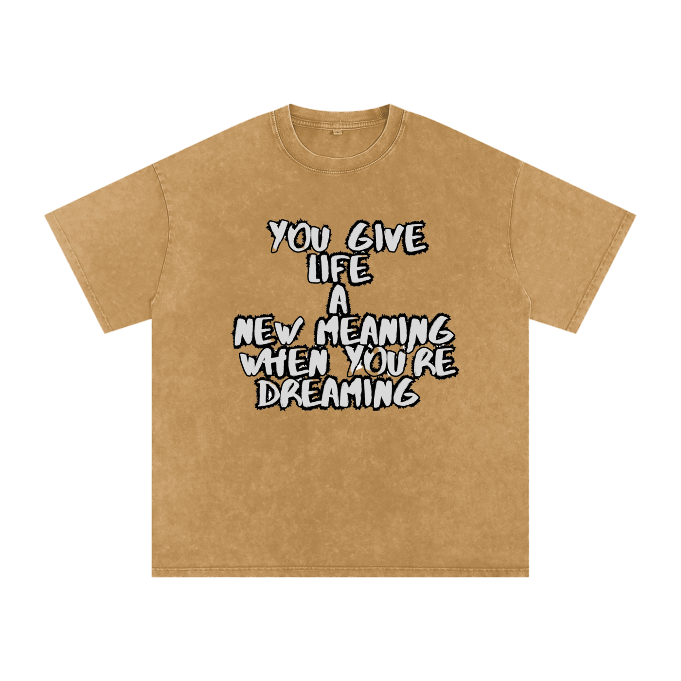 Snow Washed Oversized Cotton T-Shirt