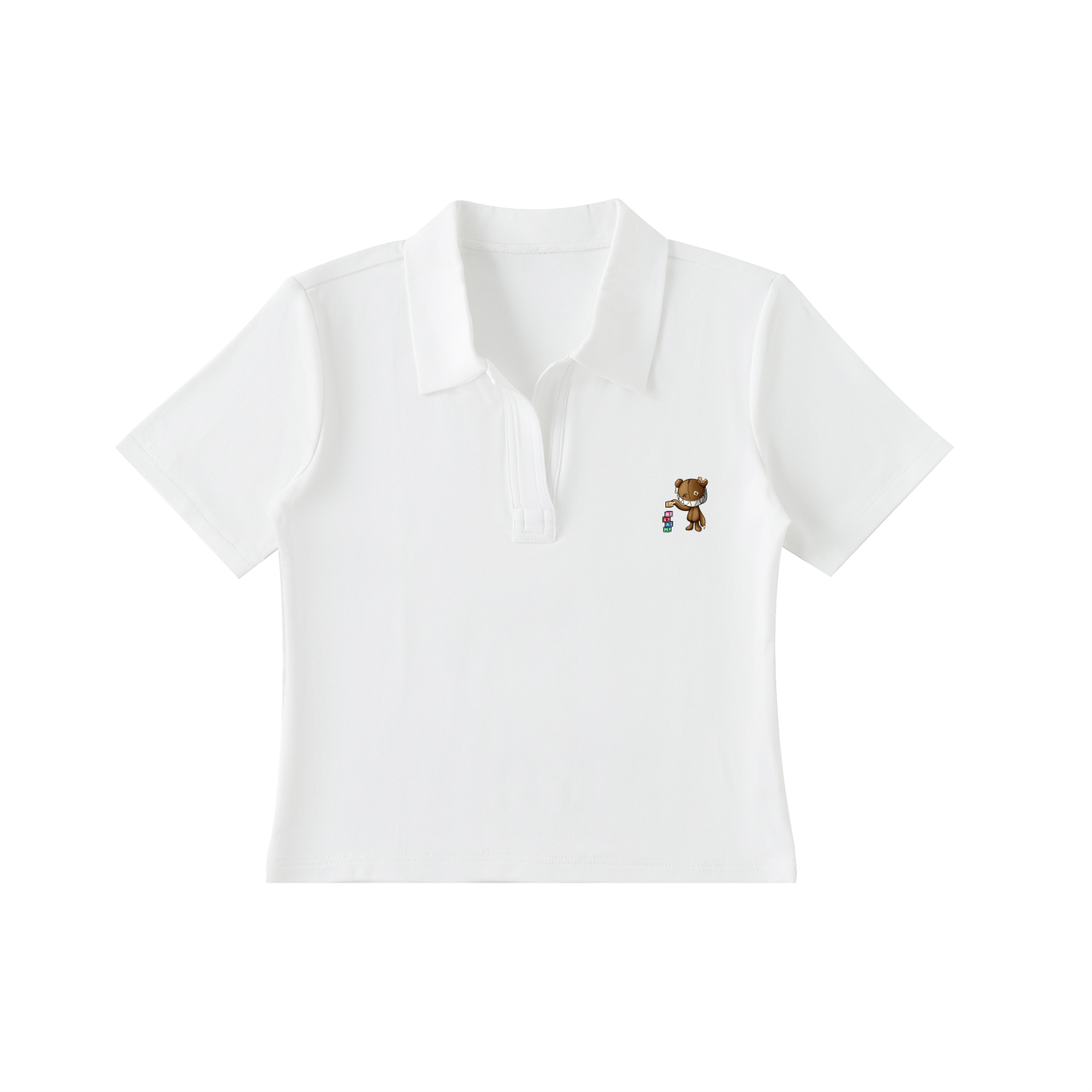 Bodycon Short Sleeve Polo Shirt