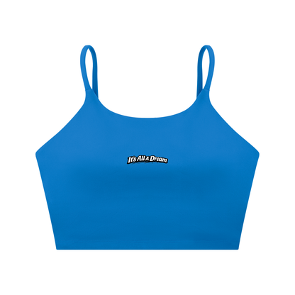 "It's All A Dream" Spaghetti Strap Yoga Sports Bra