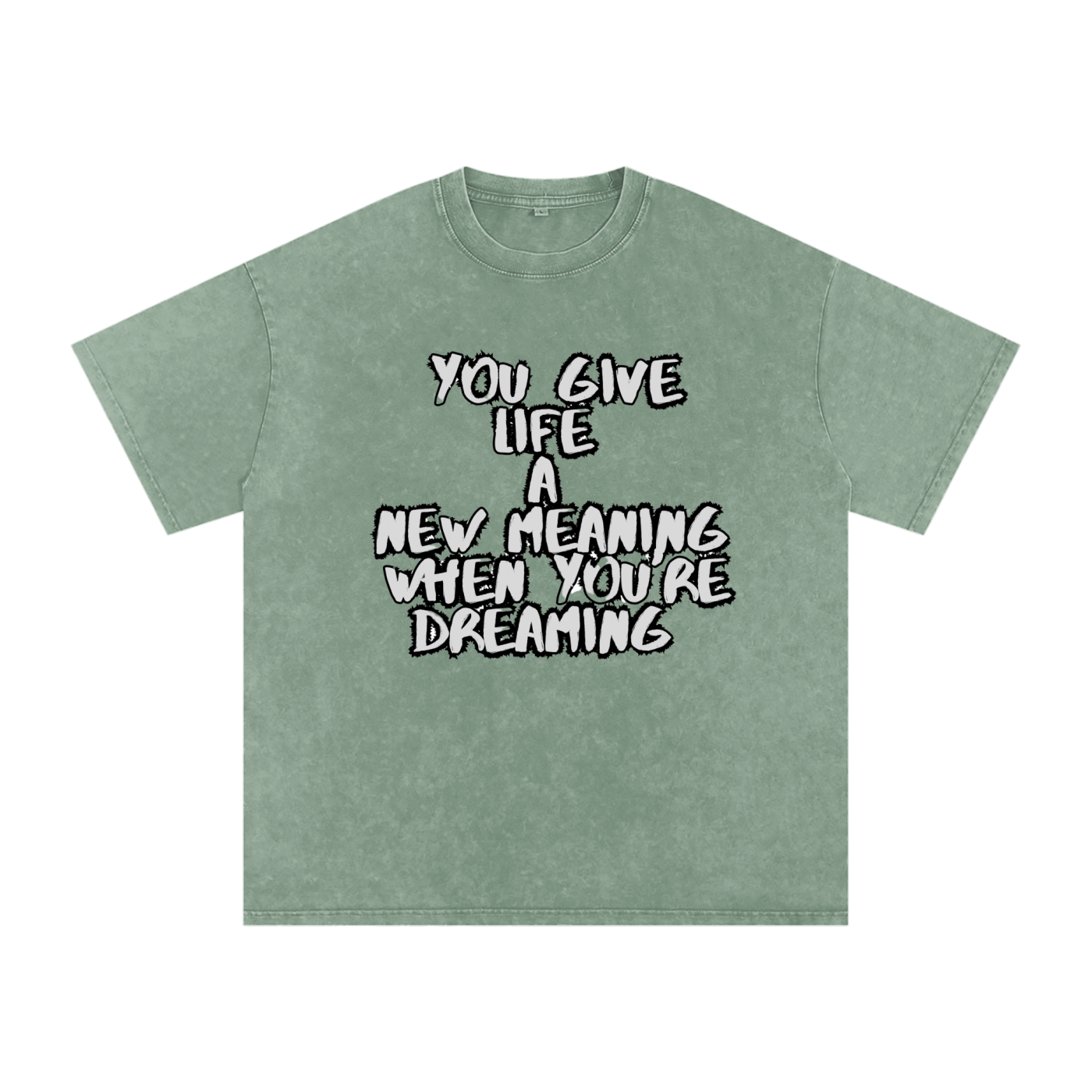 Snow Washed Oversized Cotton T-Shirt