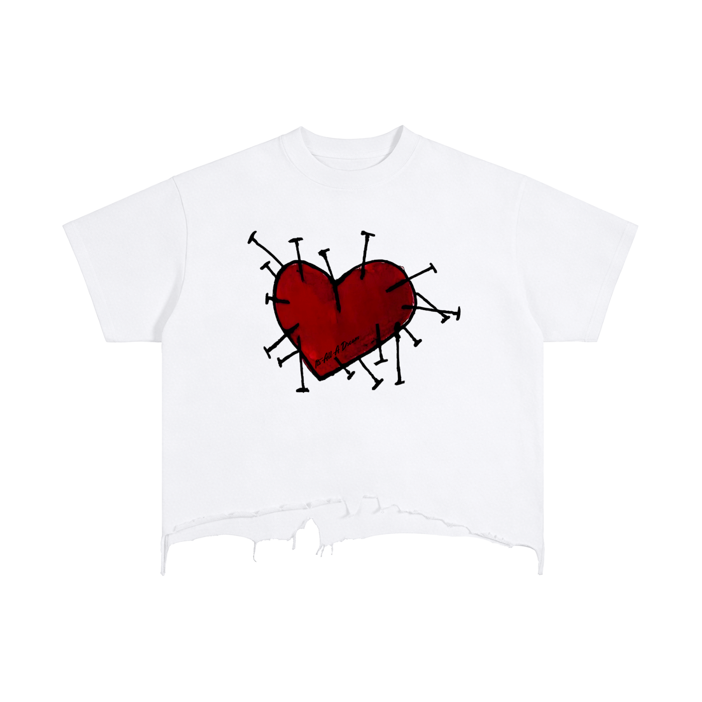Vintage Wash Boxy Distressed Hem T-Shirt