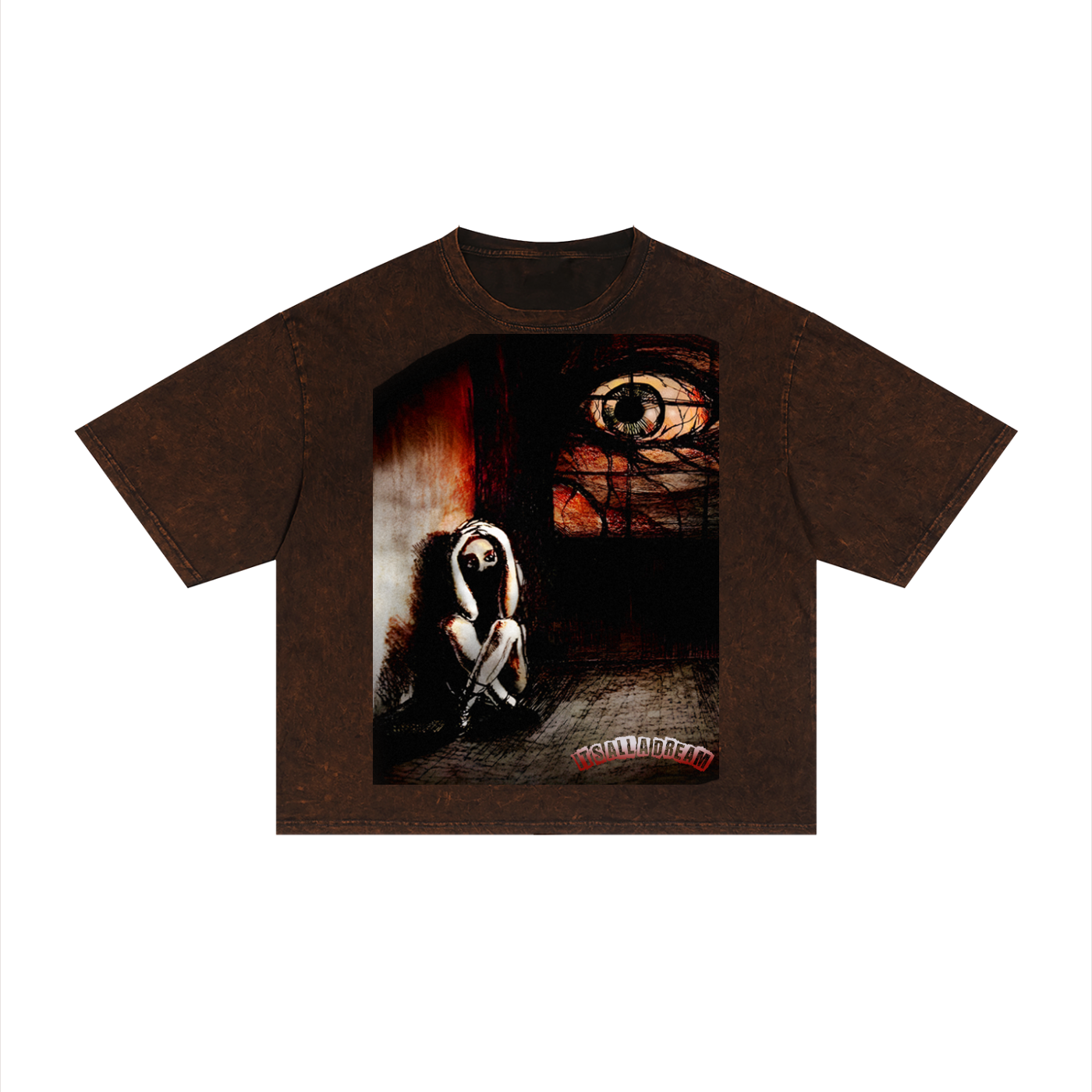 "I See You " Unisex Mineral Wash Boxy T-Shirt