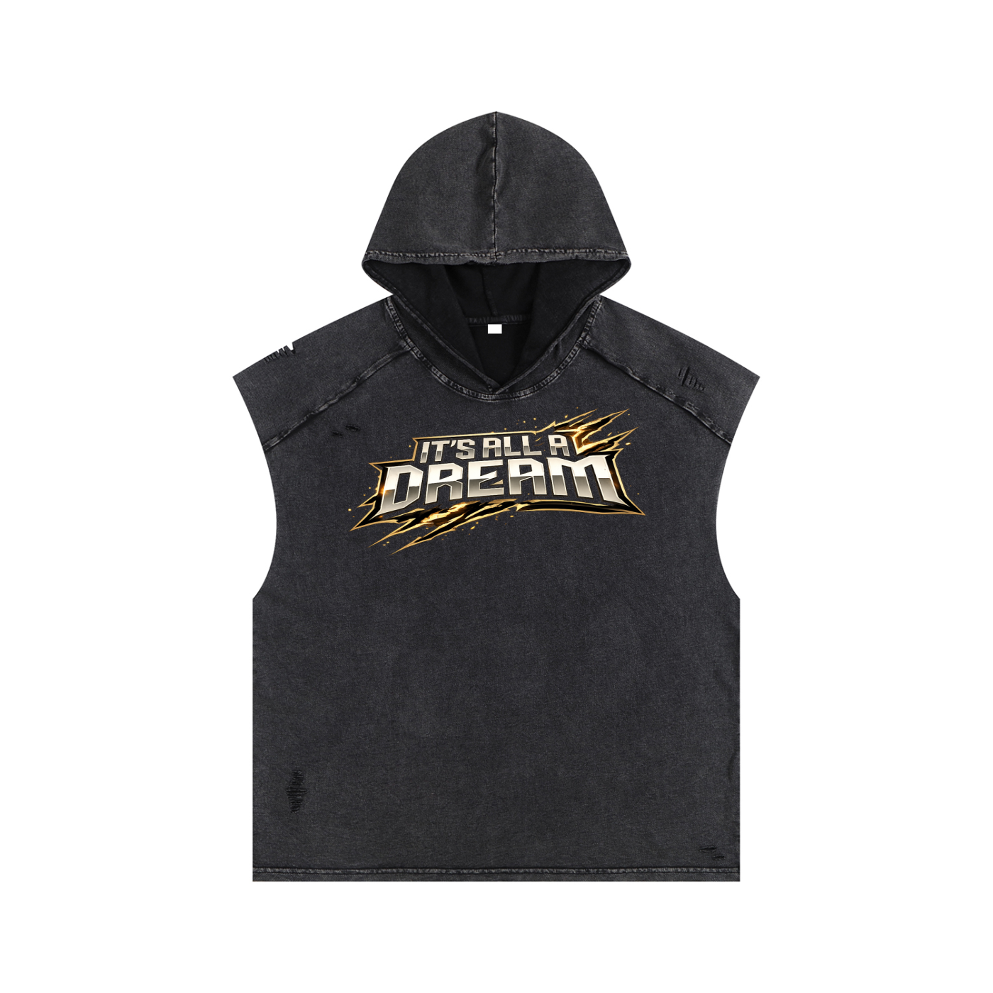 Snow Washed Boxy Hooded Tank Top