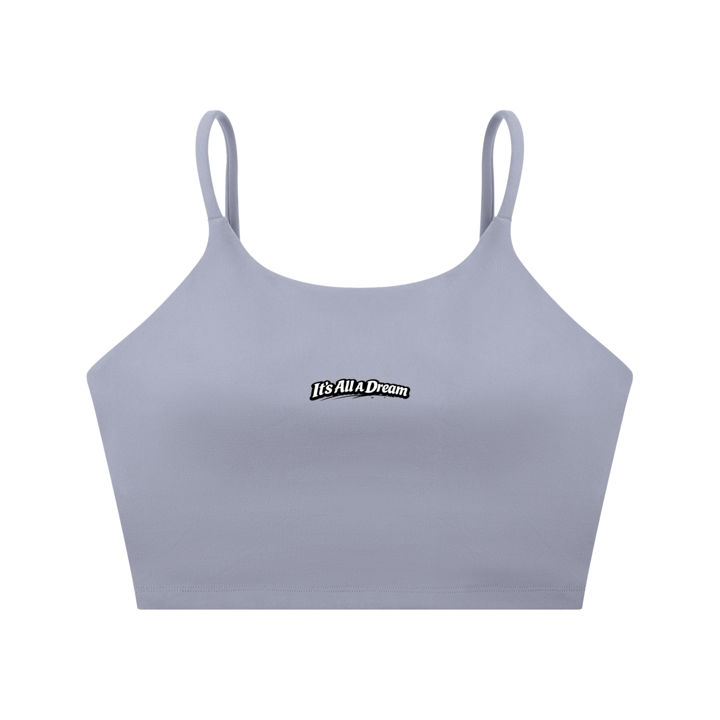 "It's All A Dream" Spaghetti Strap Yoga Sports Bra