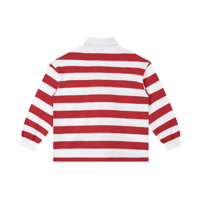 Color Block Stripe Polo Shirt