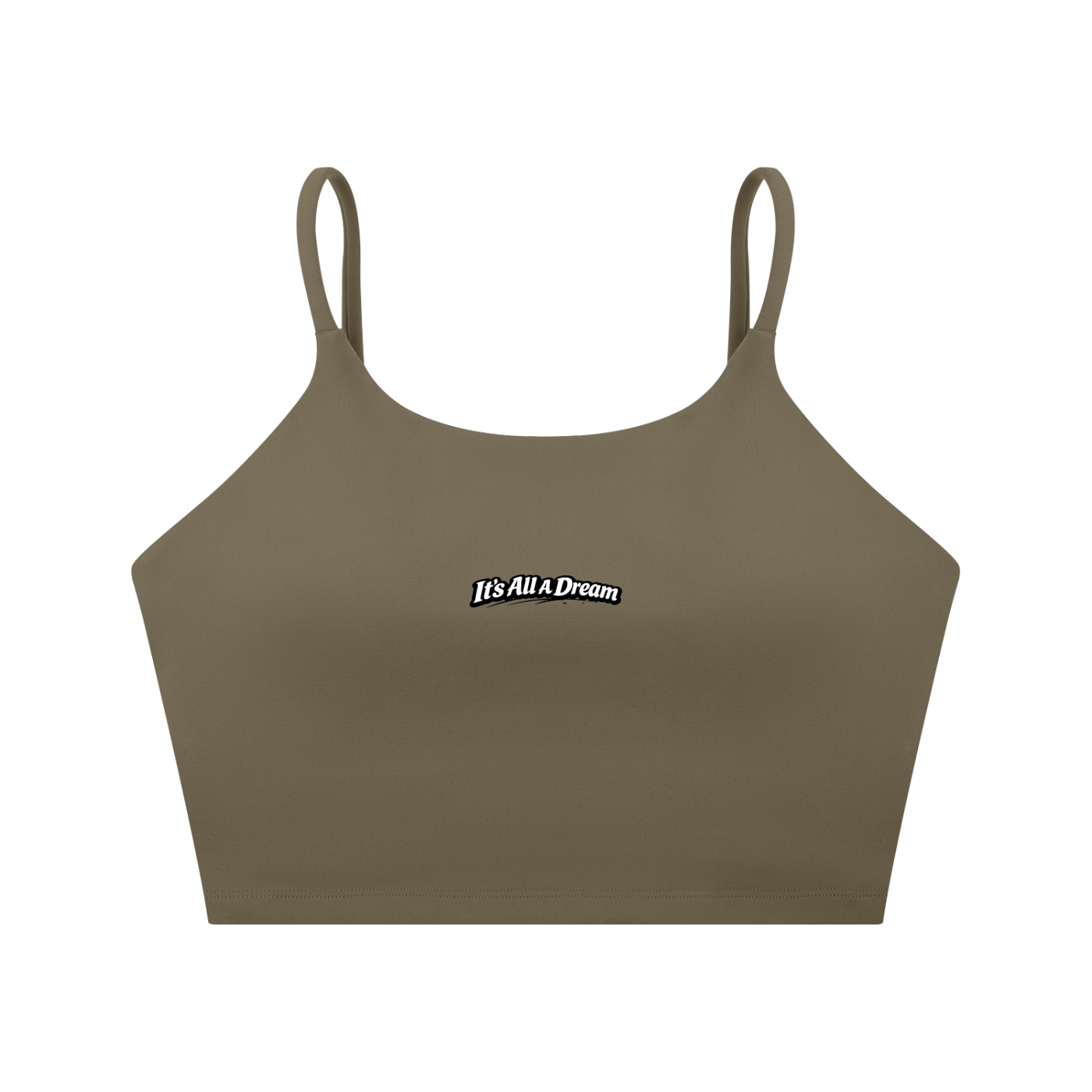 "It's All A Dream" Spaghetti Strap Yoga Sports Bra