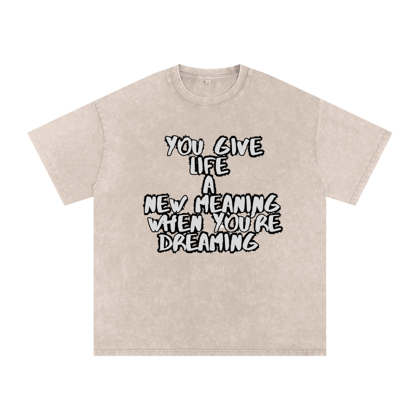 Snow Washed Oversized Cotton T-Shirt