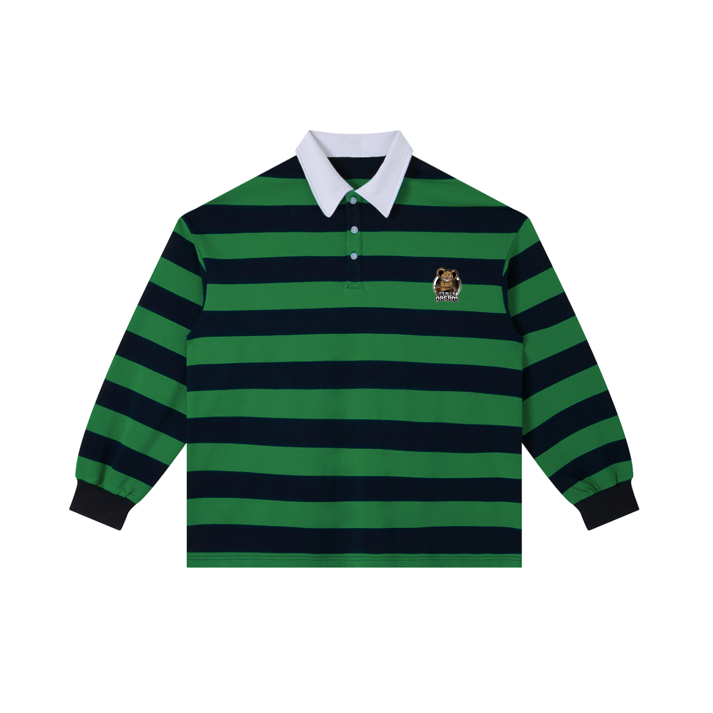 Color Block Stripe Polo Shirt