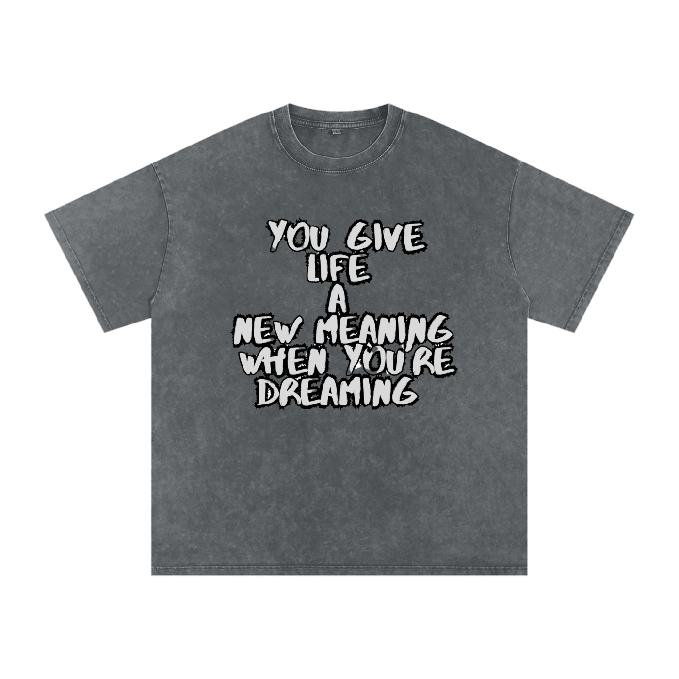 Snow Washed Oversized Cotton T-Shirt
